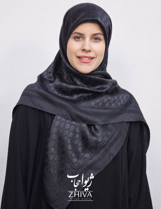 روسری لمه مشكی قواره 100 كد 3