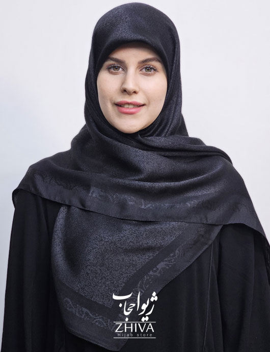 روسری لمه مشكی قواره 100 كد 5