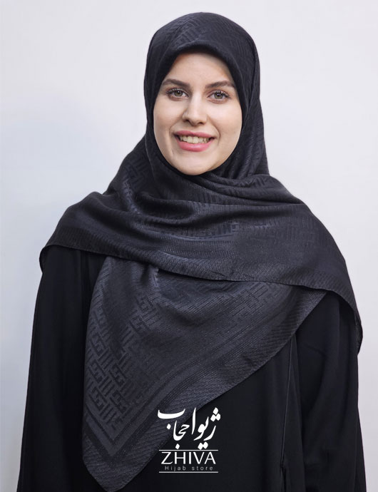 روسری لمه مشكی قواره 100 كد 6