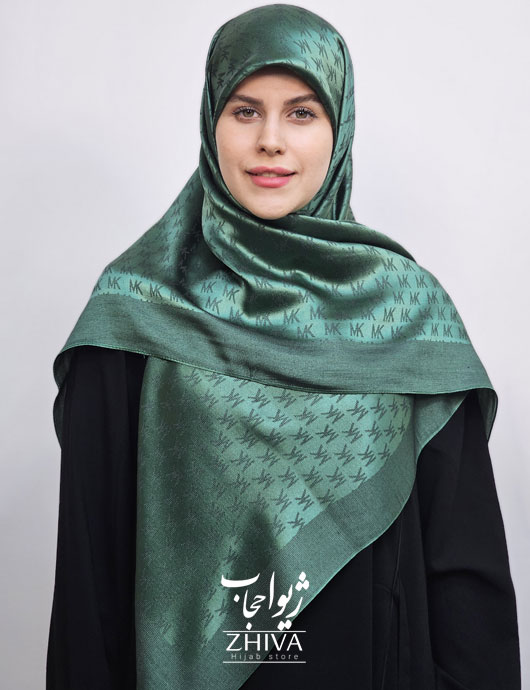 روسری لمه سبز قواره 120 كد 1