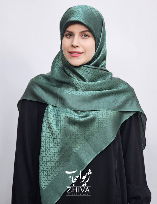 روسری لمه سبز قواره 120 كد 6
