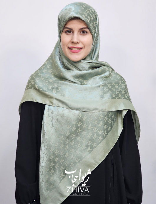 روسری لمه سبز قواره 120 كد 10