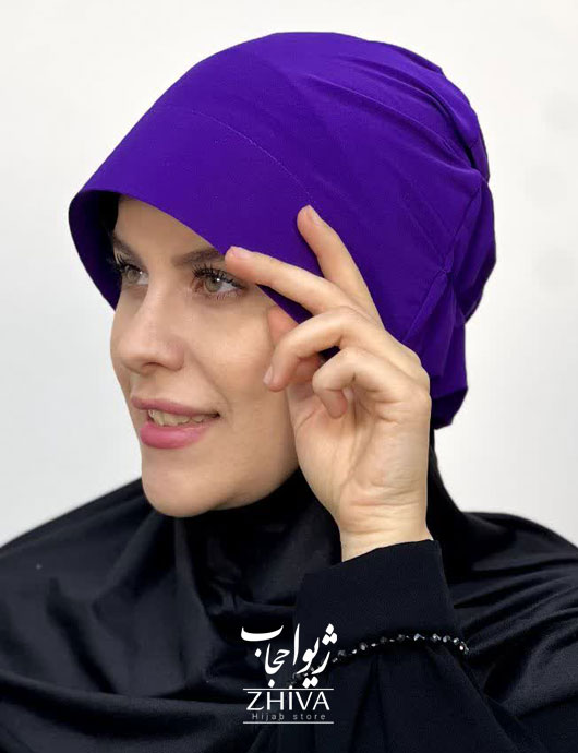 کلاه نقاب حجاب بنفش	2