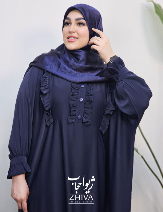 مانتو عبایی سلاله سرمه ای