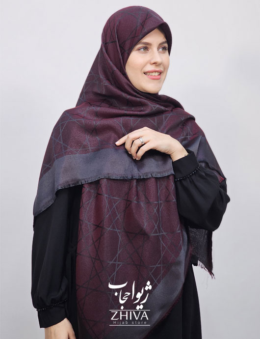 انواع روسری لمه زرشكی و بنفش