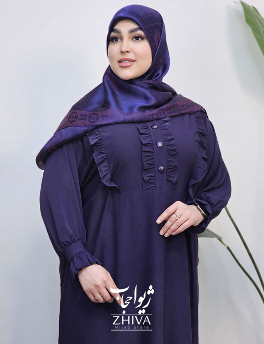 مانتو عبایی سلاله بنفش