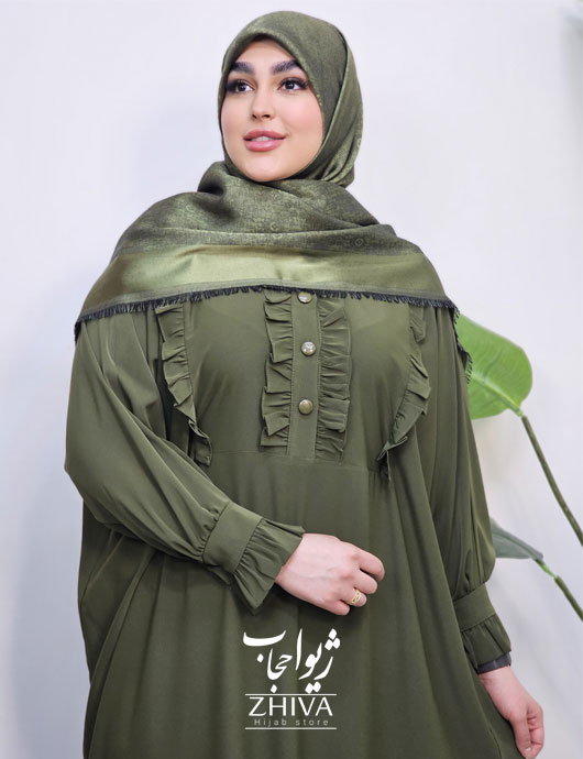 مانتو عبایی سلاله زيتونی