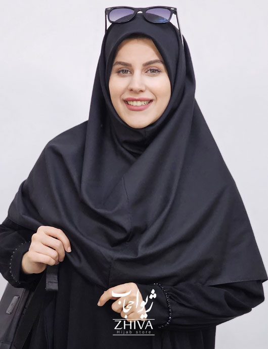 مقنعه قواره بزرگ بروجرد مشکی قد 100