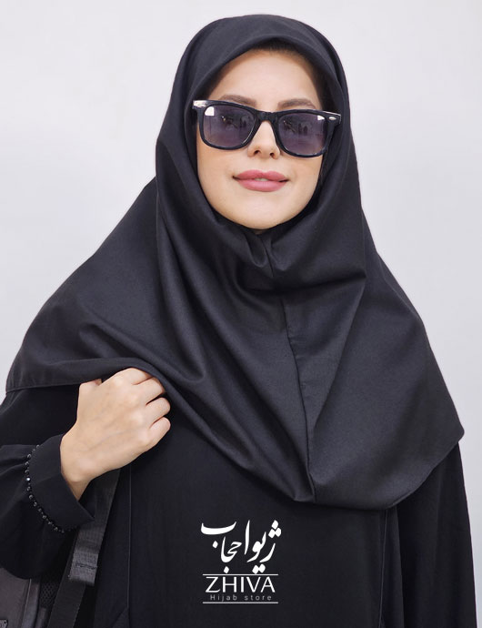 مقنعه بروجرد مشكی قد 90	