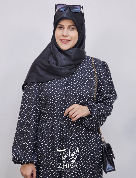 مانتو ساحلی خال خالی قلبی سارا چين دار