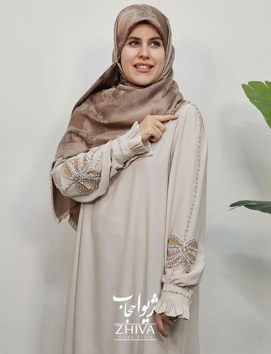 افرا پاپيون جواهردوزی استخوانی	