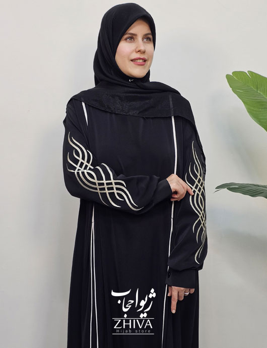 عبای ترنم گلدوزی مشكی