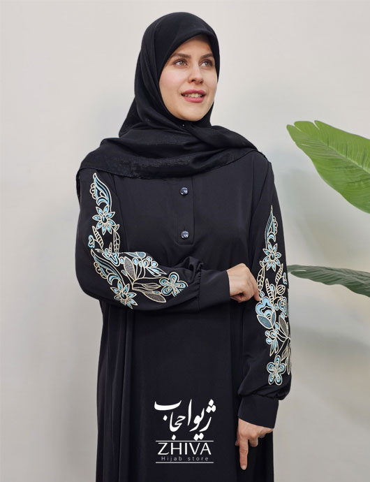 مانتو عبایی ساره مشكی