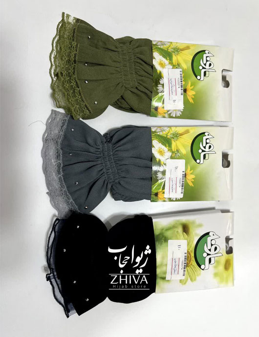 ساق دست كرپ رنگی نوار توری