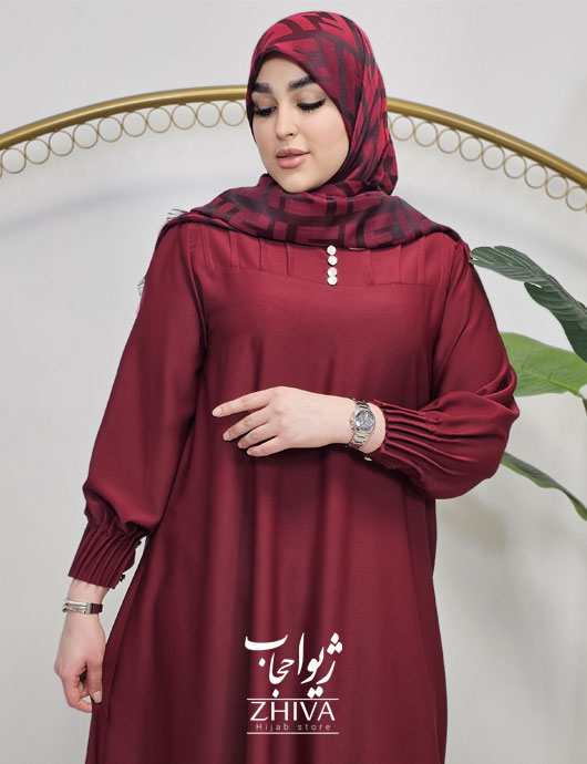 عبای گيسو زرشكی 99 درصد سالم