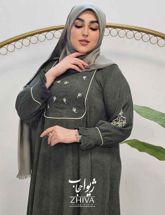 عبا آنا گلدوزی سبز 