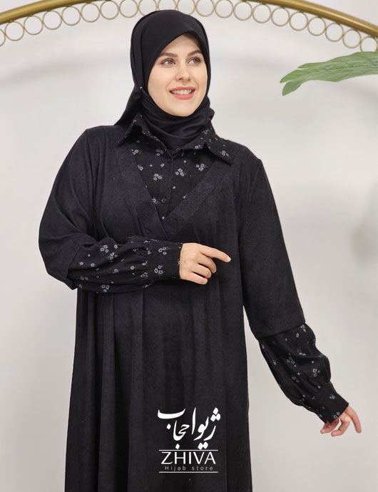 عبا ترلان مخمل مشكی