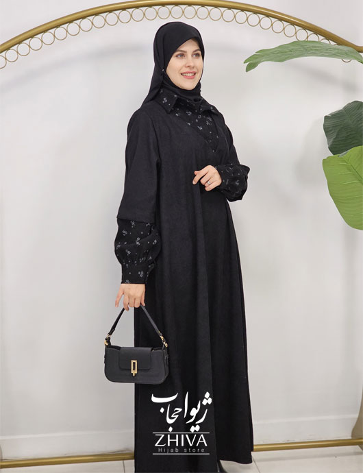 عبا ترلان مخمل مشكی