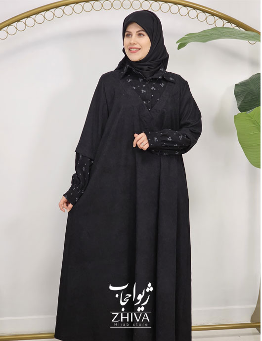 عبا ترلان مخمل مشكی