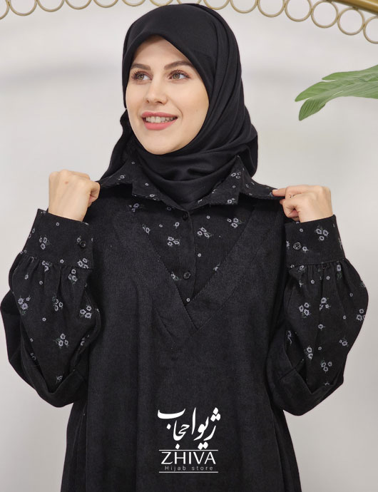 عبا ترلان مخمل مشكی