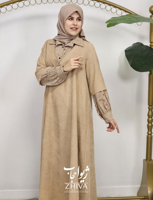 عبا ترلان مخمل كرمی