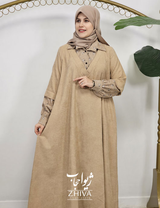 عبا ترلان مخمل كرمی