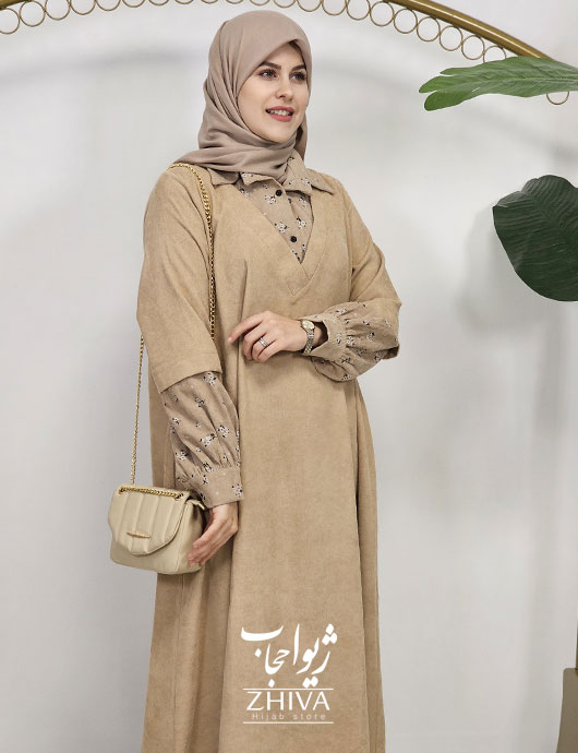 عبا ترلان مخمل كرمی