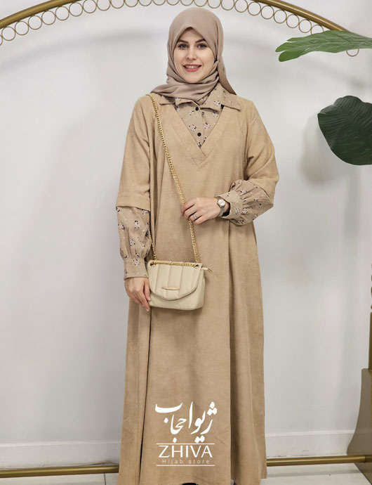 عبا ترلان مخمل كرمی