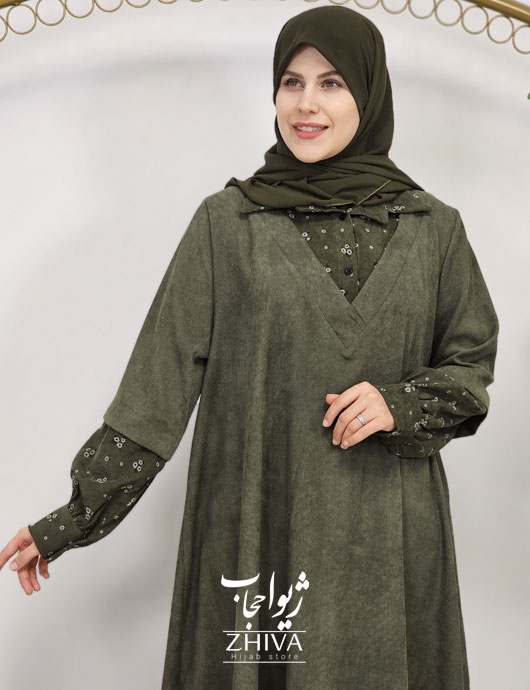 عبا ترلان مخمل سبز