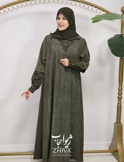 عبا ترلان مخمل سبز