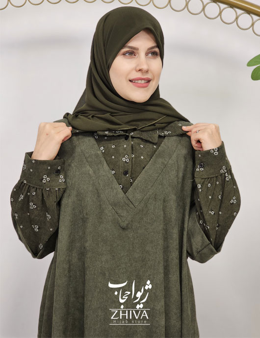 عبا ترلان مخمل سبز