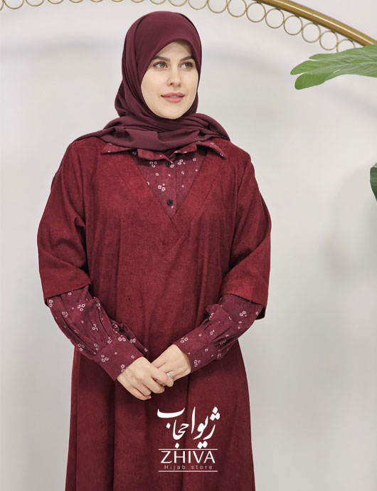عبا ترلان مخمل زرشكی