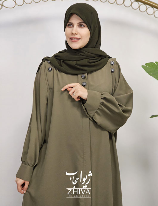 عبای آسنات طوسی سبز	