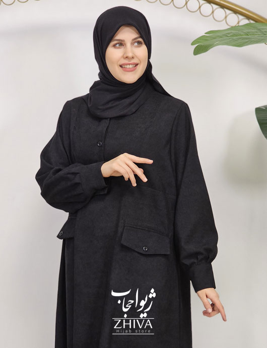 عبای كامليا مشكی مشكی