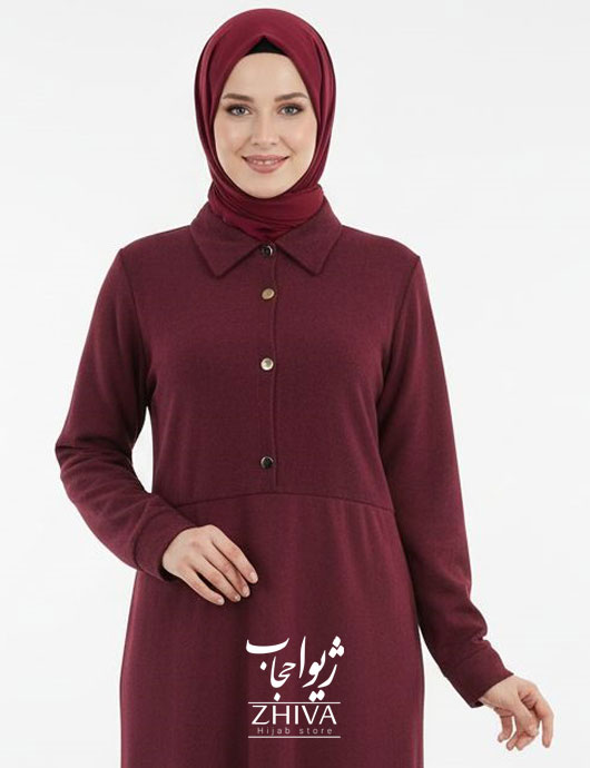 مانتو مخمل كبريتی زرشكی