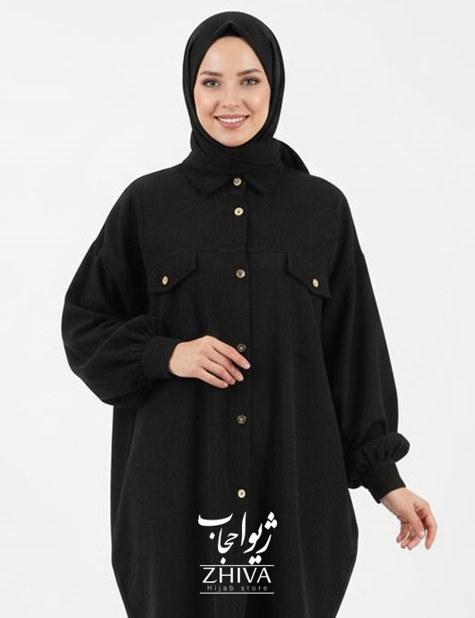 تونیک مخمل کبریتی مشكی