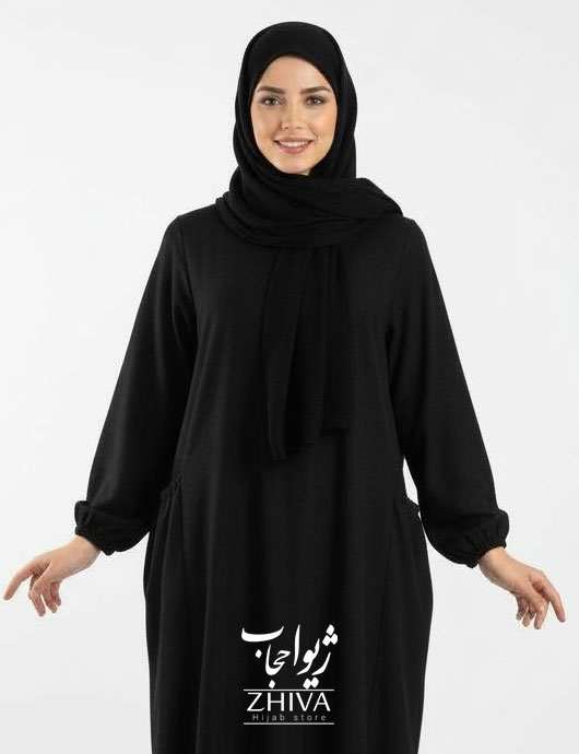 پیراهن جیب دار الهه مشكی