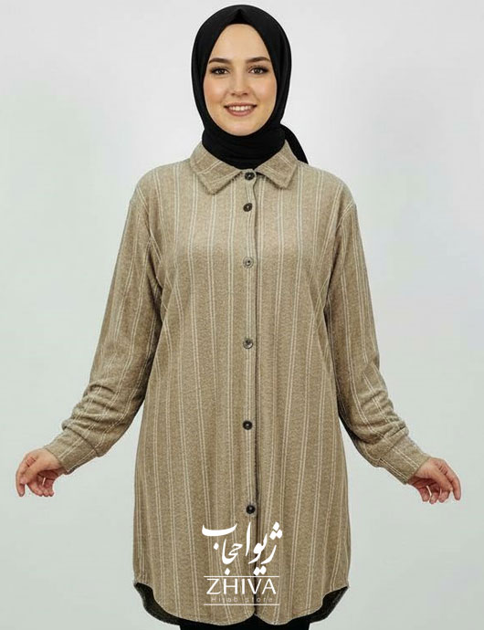 پيراهن راه راه كرمی