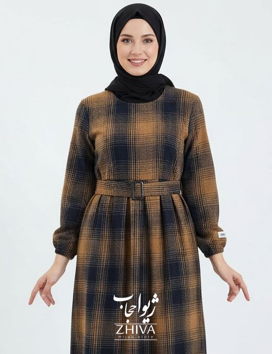 پيراهن چهارخانه پشمی كد 07	