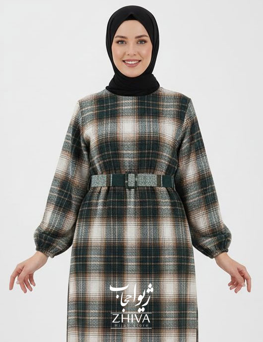 پيراهن چهارخانه پشمی كد 011	