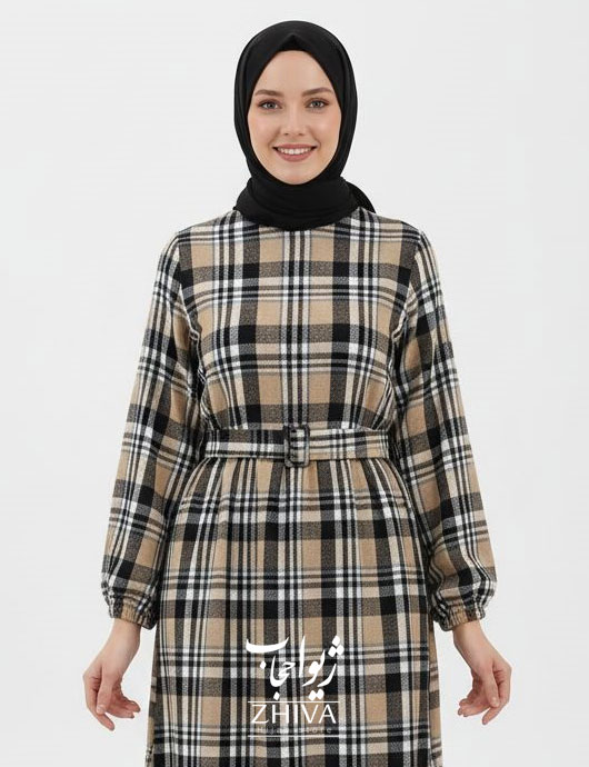 پيراهن چهارخانه پشمی كد 015	