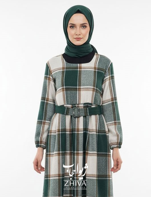 پيراهن چهارخانه پشمی كد 017	