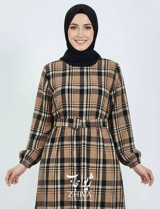 پيراهن چهارخانه پشمی كد 023	