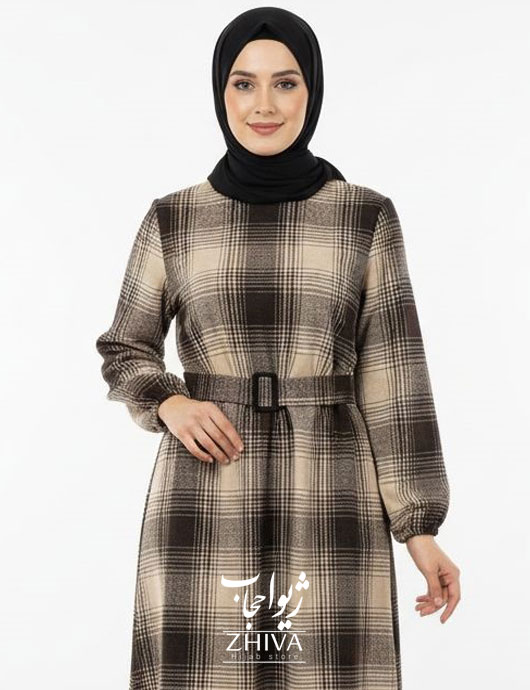 پيراهن چهارخانه پشمی كد 025	