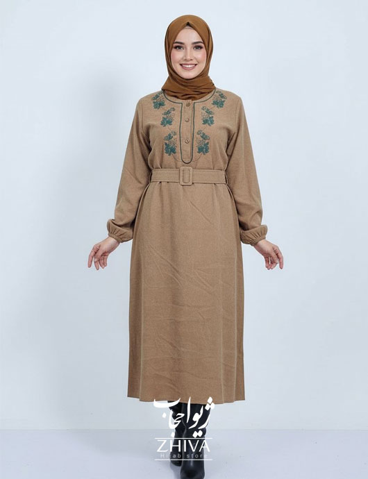 عبا گلدوزی برگ كرمی