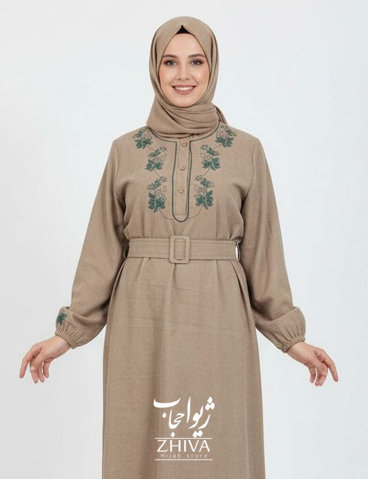 عبا گلدوزی برگ استخوانی