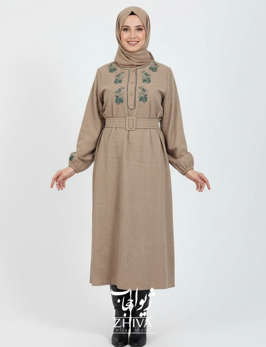 عبا گلدوزی برگ استخوانی