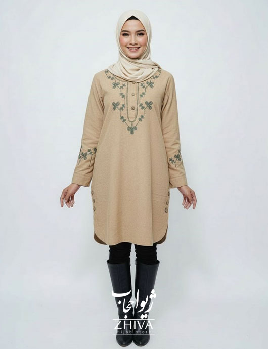 شومیز کبريتی گلدوزی سنتی كرمی