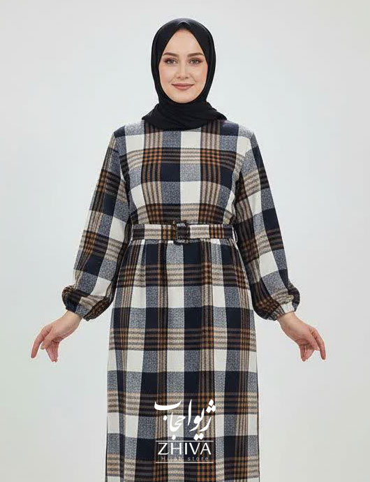 پيراهن چهارخانه پشمی كد 028	