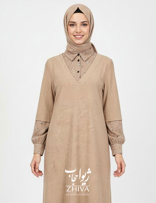عبا ترلان مخمل كرمی